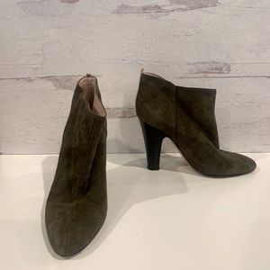 SJP olive suede booties